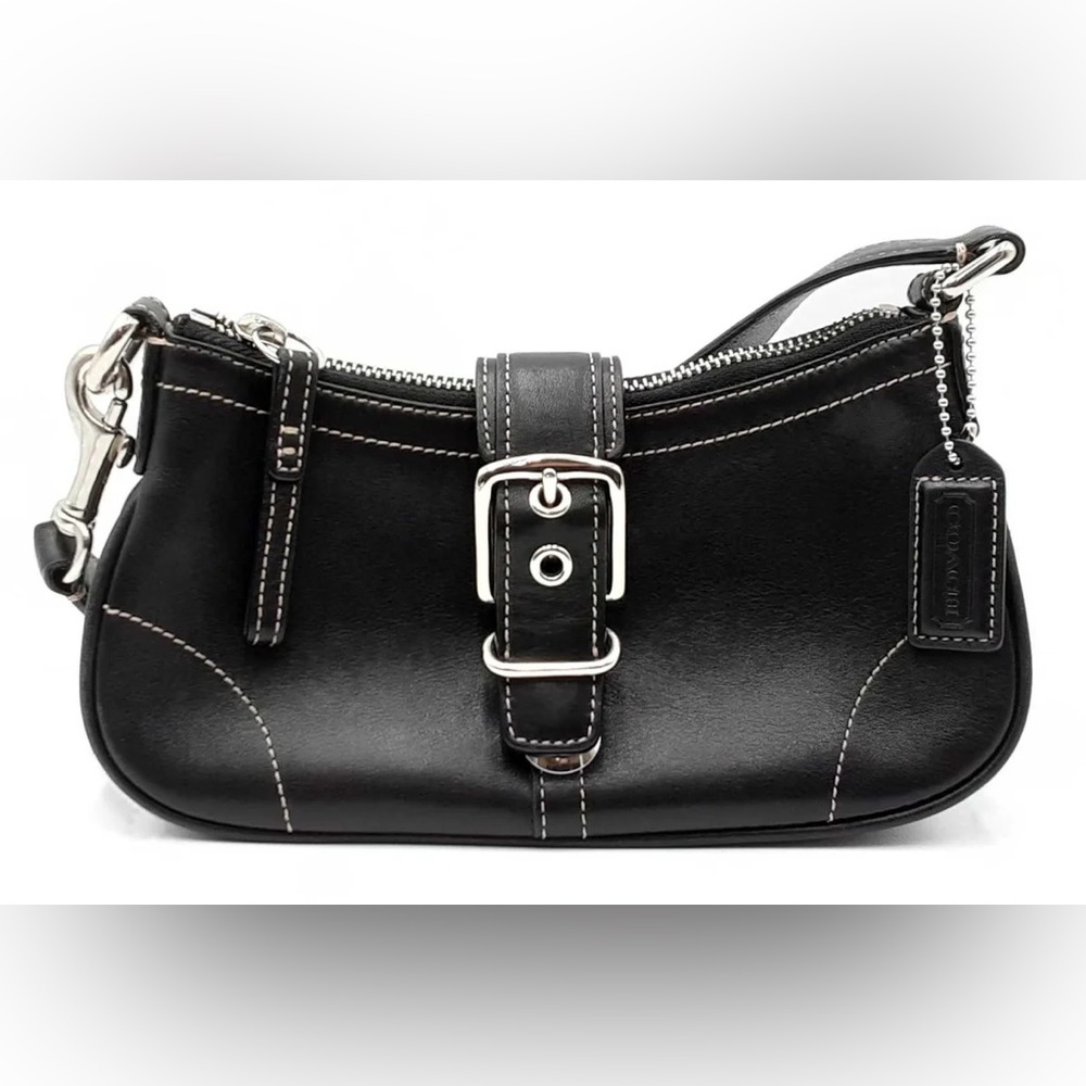 Coach Black Leather Shoulder Bag